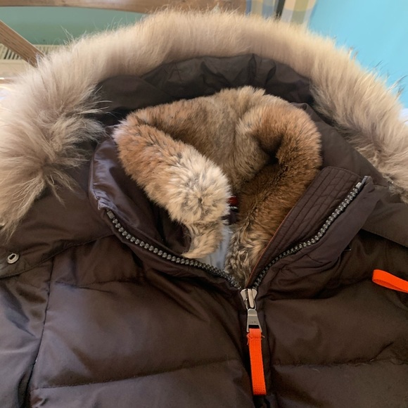MARC JACOBS 3 PIECE WINTER COAT HOODED FAUX FUR BROWN WOMENS XS - Picture 2 of 16